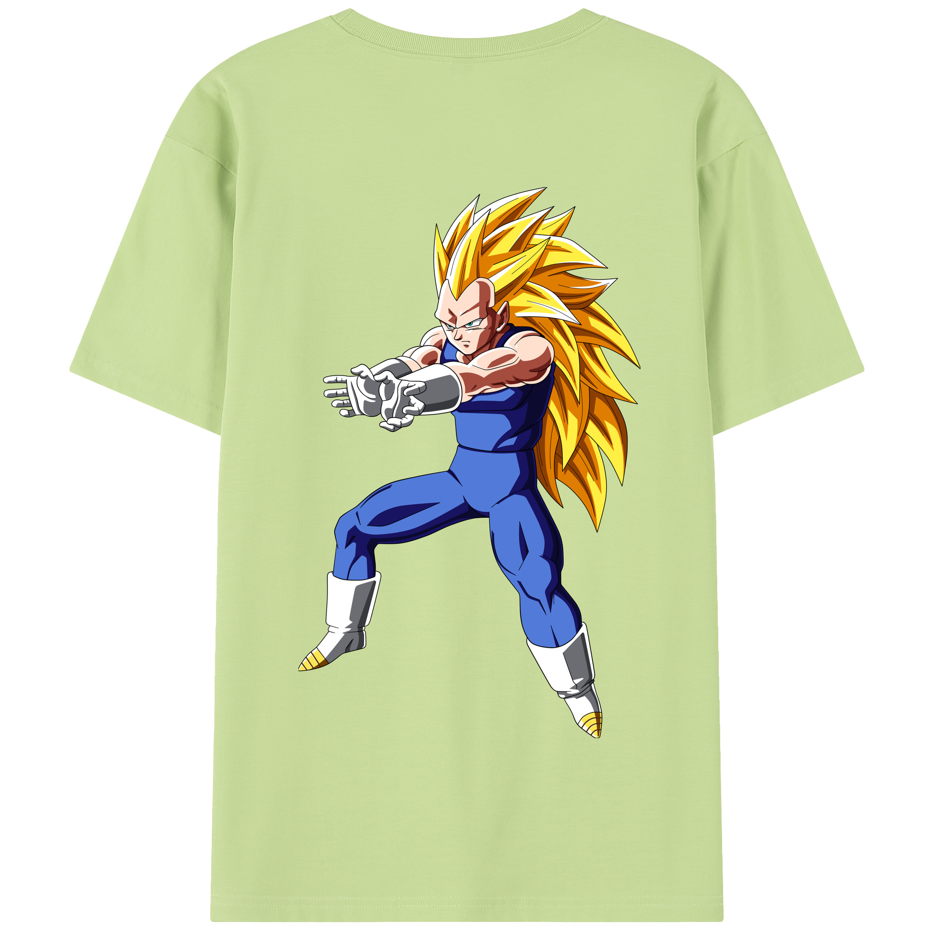 （画像用） ドラゴンボール ベジータ四世（Bejīta Yonsei）DRAGON BALL Vegeta IV 綿100％半袖Tシャツ（背面プリント）